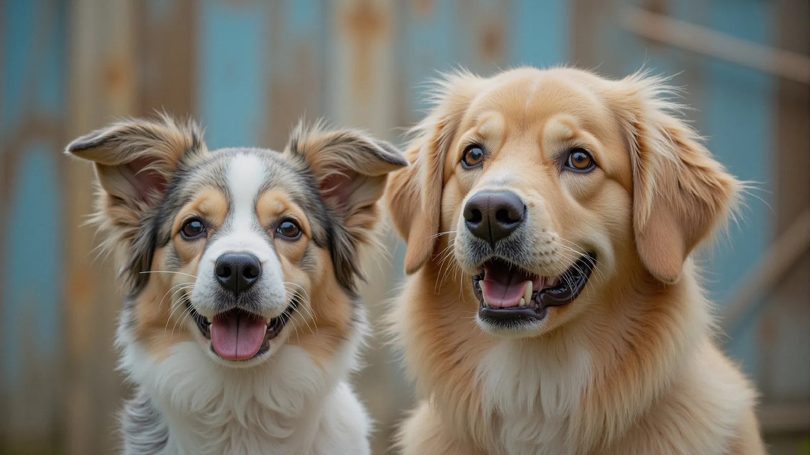 dos perros Perros relajados y stresados