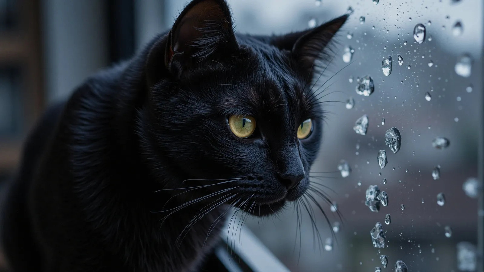 gato lluvia Gasto asustado